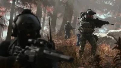 Modern Warfare ranked battlefield explosion with infantry advance and jet support — Elite aimbot and ESP on PC