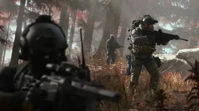 Modern Warfare ranked battlefield explosion with infantry advance and jet support — Elite aimbot and ESP on PC